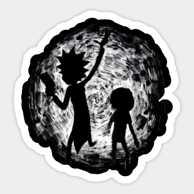 Rick & Morty Portal Hand Drawing - T Shirt - Rick Morty Portal Hand